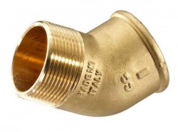 Coude en laiton 45° mâle/fileté intérieur 1/2